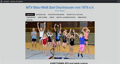 Desktop Screenshot of mtv-bo.de